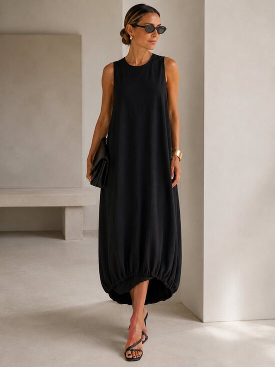 Ayrtight Dresses & Skirts - AYRTIGHT Black Bubble Hem Midi Dress